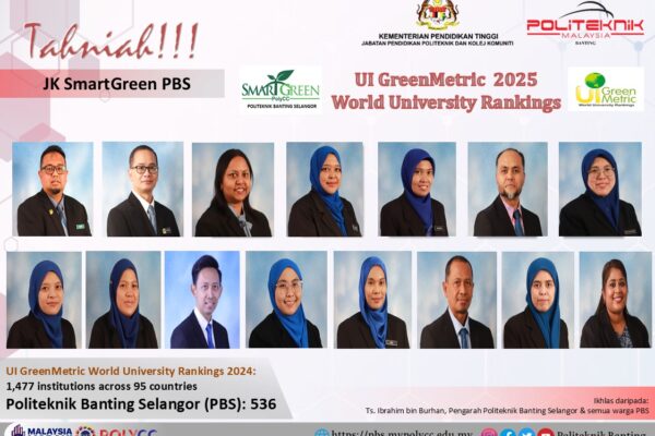 SELAMAT DATANG KE LAMAN WEB RASMI JAWATANKUASA SMARTGREEN POLITEKNIK BANTING SELANGOR .